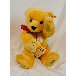 Steiff 1909 Gold Teddy Bear Replica 1984-1986 14" Original Tags +Growler Signed
